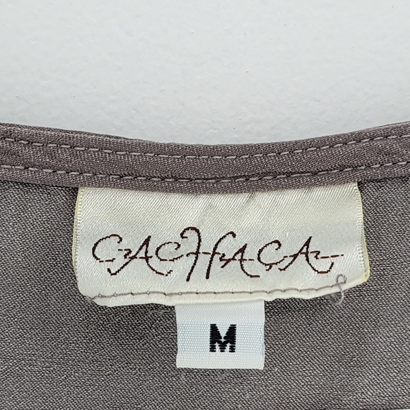 Cachaca Vintage Women's Quarter Sleeves Relaxed Fit Tunic Top - M - Picture 5 of 6